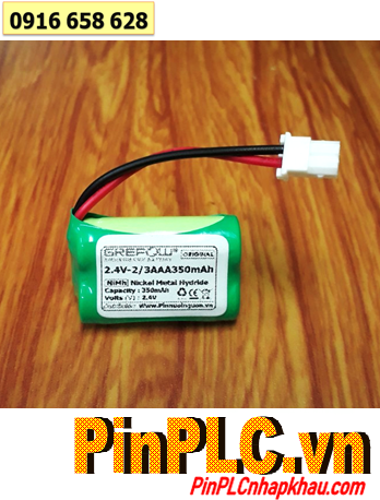 Pin sạc 2.4v-2/3AAA 350mAh, Pin sạc NiMh 2.4v-2/3AAA 350mAh; Pin sạc chất lượng cao GREPOW 2.4v-2/3AAA 350mAh